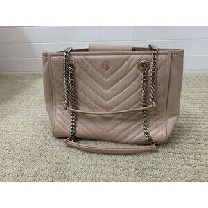 Kate Spade Pink Amelia Quilted Lamb Leather Chain Strap Small Tote Purse
